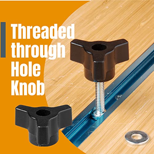 POWERTEC 71130 T-Track Knob Kit with 1/4-20 by 1-1/2" Hex Bolts and Washers (Set of 36)