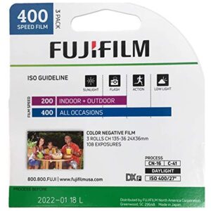 Fujifilm 600018965 Fujicolor Superia X-TRA 400 Color Negative Film (3 Pack)