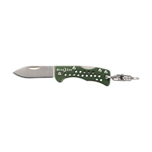 nite ize doohickey keychain knife, folding pocket knife for keychain, green
