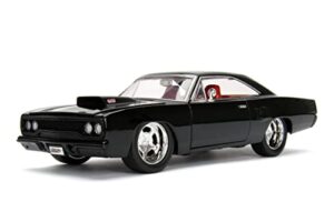 big time muscle 1:24 1970 plymouth road runner die-cast car, toys for kids and adults (black)