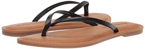 Amazon Essentials Women's Thong Sandal, Black, 7