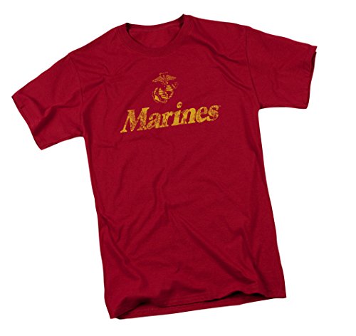 United States Marine Corps, Retro Logo, Youth T-Shirt, Youth Large Red