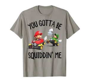 nintendo mario kart you gotta be squiddin me graphic t-shirt t-shirt