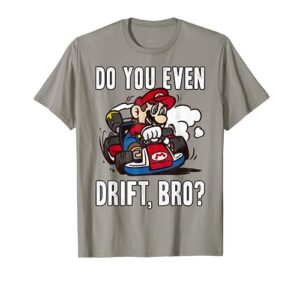 nintendo mario kart do you even drift bro graphic t-shirt t-shirt