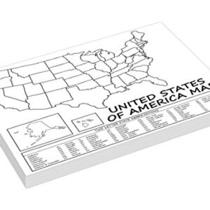 United States Map - USA Poster, US Educational Map - with 2 Letter State Abbreviation - for Ages Kids to Adults - Home School Office | Printed on 110Lb Card Stock - 8.5 x 11" Inches - Bulk Pack of 10