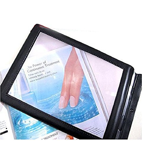 Valuu A4 Magnifier Full Page Reading Magnifier 3X Magnifying Power Large Sheet Magnifying Glass Reading Aid Lens Fresnel for Books Menus Newspapers Improve Elderly Poor Eyesight for The Elderly Gift