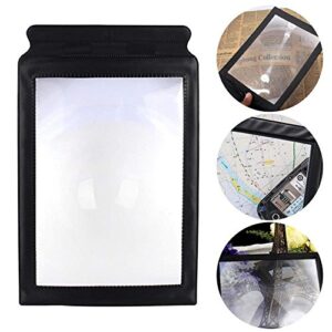 Valuu A4 Magnifier Full Page Reading Magnifier 3X Magnifying Power Large Sheet Magnifying Glass Reading Aid Lens Fresnel for Books Menus Newspapers Improve Elderly Poor Eyesight for The Elderly Gift