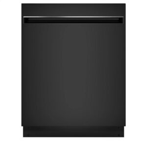 ge gdt225sglbb 24" dishwasher with interior stainless steel ada compliant top control energy star certified and pocket handle in black