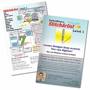 embrilliance stitchartist level 1, digitizing embroidery software for mac & pc