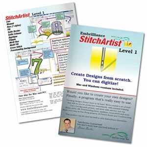 Embrilliance StitchArtist Level 1, Digitizing Embroidery Software for Mac & PC