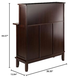 Winsome Beynac Bar Cappuccino Wine Cabinet