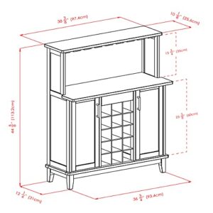 Winsome Beynac Bar Cappuccino Wine Cabinet