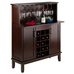 Winsome Beynac Bar Cappuccino Wine Cabinet