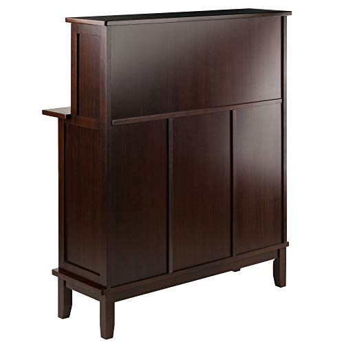 Winsome Beynac Bar Cappuccino Wine Cabinet