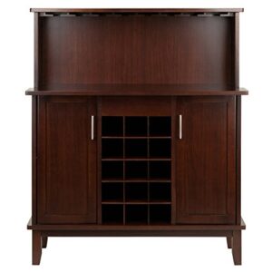 Winsome Beynac Bar Cappuccino Wine Cabinet