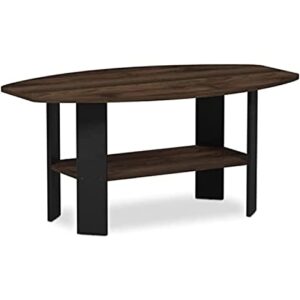 Furinno Simple Design Coffee Table, Columbia Walnut/Black