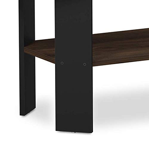Furinno Simple Design Coffee Table, Columbia Walnut/Black