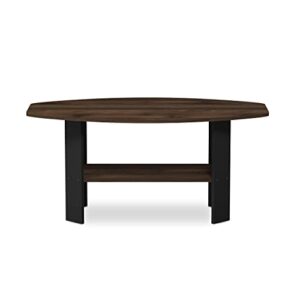 Furinno Simple Design Coffee Table, Columbia Walnut/Black