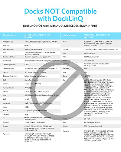 DockLinQ Pro Bluetooth 5.0 Adapter Receiver for Bose Sounddock and 30 pin iPod iPhone Music Docking Station(Not for Cars)