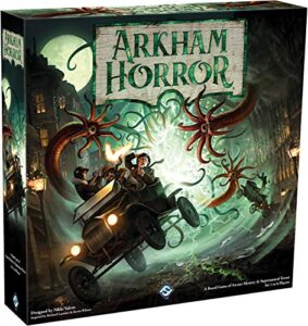 arkham horror 3rd edition , mystery /strategy game | cooperative board game for adults and family| ages 14+ | 1-6 players | average playtime 2-3 hours | made by fantasy flight games