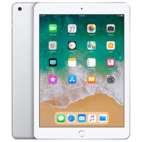 2018 Apple iPad (9.7-inch, Wi-Fi, 128GB) - Silver (Renewed)