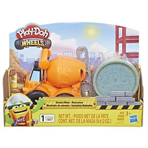 play-doh wheels mini cement truck toy with 1 can of non-toxic cement colored buildin' compound