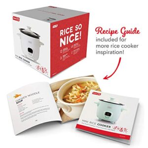 DASH Mini Rice Cooker Steamer with Removable Nonstick Pot, Keep Warm Function & Recipe Guide, Half Quart, for Soups, Stews, Grains & Oatmeal - Black