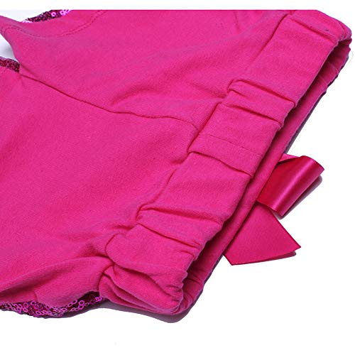 Digirlsor Baby Girls Sequin Shorts Toddler Kids Bowknot Cotton Short Pants Sparkles on Front