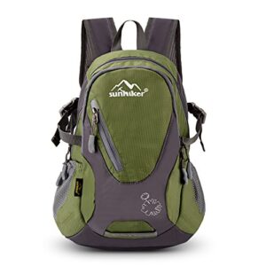 sunhiker cycling hiking backpack water resistant travel backpack lightweight small daypack m0714 (navy green)