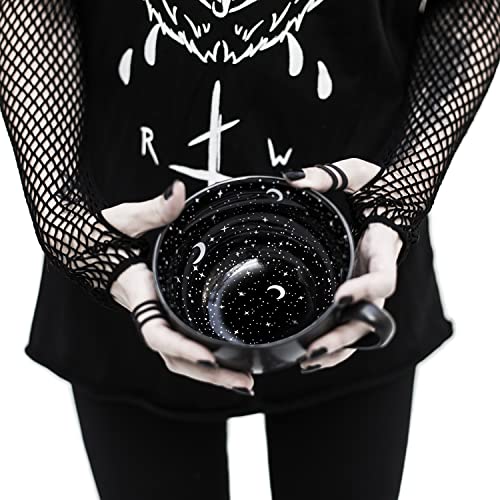 Rogue + Wolf Midnight Coffee Large Witch Mug in Gift Box Halloween Decor Spooky Gifts Ghost Fall Mugs for Men Women Goth Acotar Witchy Novelty Porcelain Tea Cup Gothic Witchcraft - 17.6oz 500ml