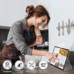 Srenta Durable Acrylic Cookbook Stand Transparent Easy Viewing iPad/Tablet Holder, Great for Cooking/Baking Without Making Your Cook Book Dirty.