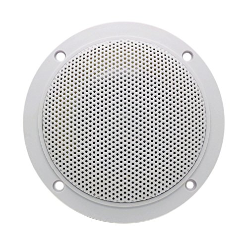 Herdio 4 Inches Waterproof Marine Bluetooth Ceiling Speakers for Bathroom Kitchen Home Outdoor Camper Golf Cart Boat with Flush Mount