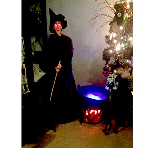 Halloween Party Mist Maker,Ultrasonic Mist Maker Fogger with Waterproof Frame 12 LED Red Yellow and Blue Light Flashes For Halloween Decoration Water Fountain Pond Fogger and Rockery Fishtank Vase Bir