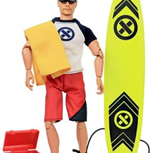 Click N' Play Sports & Adventure Surfer 12" Action Figure Play Set with Accessories,Brown/a