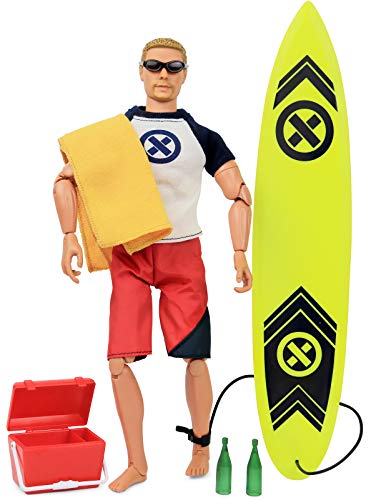 Click N' Play Sports & Adventure Surfer 12" Action Figure Play Set with Accessories,Brown/a