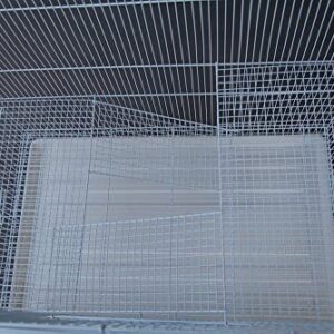 New Large 3 Levels Ferret Chinchilla Sugar Glider Rats Animal Cage, Narrow 3/8-Inch Bar Spacing (30" L x 18" W x 24" H White)