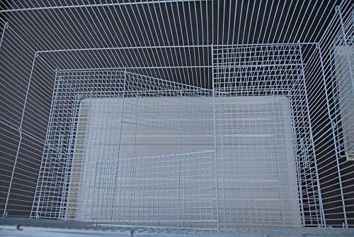 New Large 3 Levels Ferret Chinchilla Sugar Glider Rats Animal Cage, Narrow 3/8-Inch Bar Spacing (30" L x 18" W x 24" H White)