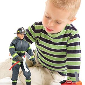 Click N' Play CNP30633 Search & Rescue Firefighter 12"" Action Figure Play Set with Accessories, 12 inches