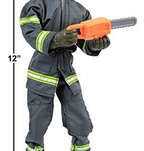 Click N' Play CNP30633 Search & Rescue Firefighter 12"" Action Figure Play Set with Accessories, 12 inches