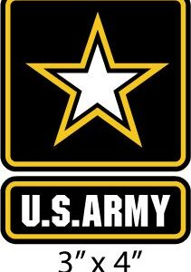 US Army Decal Sticker - 3" x 4" - Automotive Quality Printed Vinyl