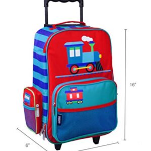 Wildkin Kids Rolling Suitcase for Boys & Girls, Suitcase for Kids Measures 16 x 11.5 x 6 Inches, Kids Luggage is Carry-On Size, Perfect for School & Overnight Travel (Trains, Planes & Trucks)