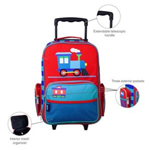 Wildkin Kids Rolling Suitcase for Boys & Girls, Suitcase for Kids Measures 16 x 11.5 x 6 Inches, Kids Luggage is Carry-On Size, Perfect for School & Overnight Travel (Trains, Planes & Trucks)