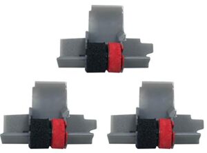 ir-40t ink roller, black and red compatible with canon p23-dh v calculator, casio hr-100tm, hr-150tm (3 pack)