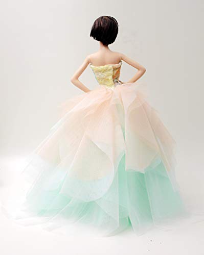 Cora Gu [Handmade Dress Fit for 12" Doll] Handmade Melon Gown/ Wedding Dress Fit for 12" Fashion Doll(Dolls' not Included)