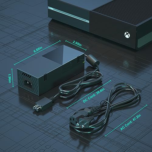 Ponkor Power Supply for Xbox One, AC Cord Replacement Power Brick Adapter 100-240V Voltage Compatible with Xbox One