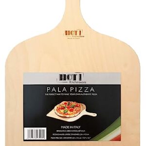 HOT!Kitchenware Birch Wood Pizza Peel, Made in Italy, 11.4 x 16.3 x 0.23 inches