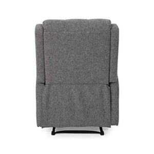 Great Deal Furniture Smith Traditional Upholstered Recliner, Charcoal Tweed