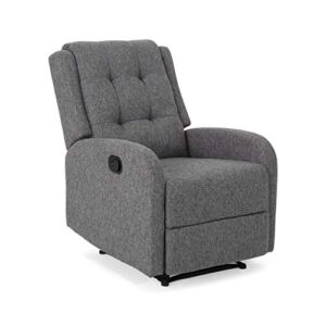 great deal furniture smith traditional upholstered recliner, charcoal tweed