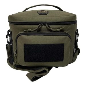 hsd tactical lunch box for men - thick insulated adult lunch bag - leak proof for hot & cold - easy to clean, durable & water-resistant - sturdy handle, shoulder strap, & pockets for travel & work