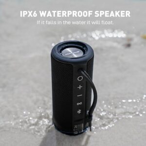MIATONE Bluetooth Speakers, Waterproof and Portable Outdoor Wireless Speaker (Black)